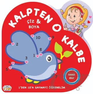 Kırmızı Kitap - Kalpten Kalbe - Çiz/Boya – Kolektif – 0-6 Yaş Yayınları kitap kapağı