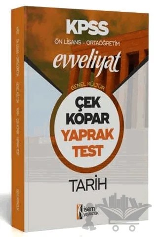 2020 Evveliyat KPSS Genel Kültür Ortaöğretim Ön Lisans Tarih Çek Kopar Yaprak Test – Kolektif – İSEM Yayıncılık kitap kapağı