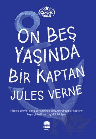 On Beş Yaşında Bir Kaptan – Jules Verne – Ema Genç kitap kapağı