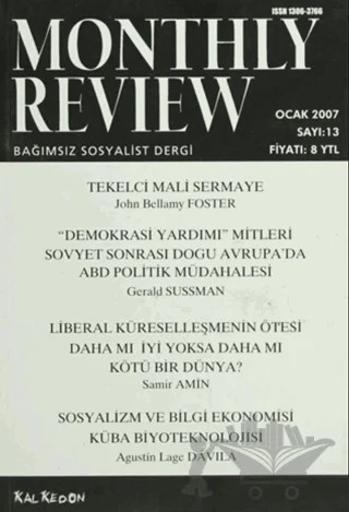 Monthly Review Bağımsız Sosyalist Dergi Sayı: 13 / Ocak 2007 – Monthly Review Dergisi kitap kapağı