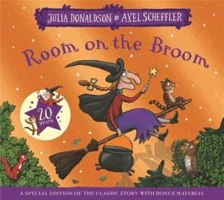Room on the Broom 20th Anniversary Edition – Julia Donaldson – Pan Macmillan kitap kapağı