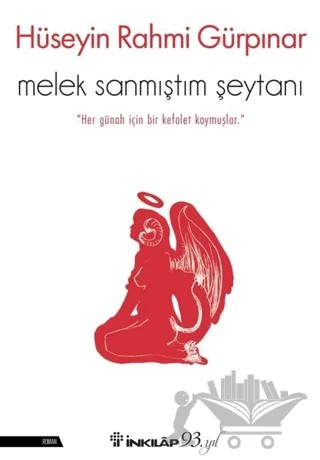 Melek Sanmıştım Şeytanı – Hüseyin Rahmi Gürpınar – İnkılap Kitabevi kitap kapağı