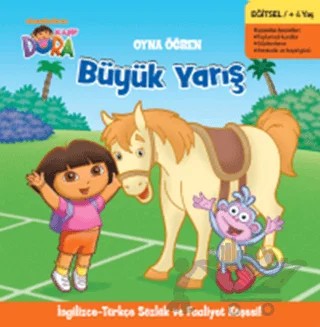 Kaşif Dora Oyna Öğren - Büyük Yarış – Susan Hood – Doğan Egmont Yayıncılık kitap kapağı