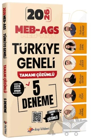 2026 MEB AGS Türkiye Geneli Tamamı PDF Çözümlü 5 Deneme Sınavı – Kolektif – Dizgi Kitap kitap kapağı