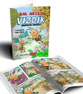 Bal Arısı Vızdık - Arkadaşım Karınca – Murat Sevinç – Bordo Ressam kitap kapağı