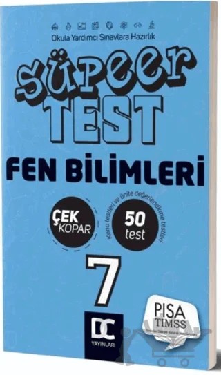 7. Sınıf Fen Bilimleri Süper Test Çek Kopar – Kolektif – ​Doğru Cevap Yayınları kitap kapağı