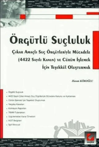 Örgütlü Suçluluk – Hasan Köroğlu – Seçkin Yayıncılık kitap kapağı