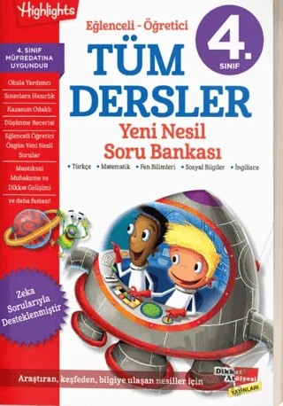 4. Sınıf Eğlenceli - Öğretici Tüm Dersler Yeni Nesil Soru Bankası – Kolektif – Dikkat Atölyesi Yayınları kitap kapağı