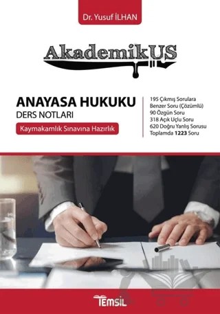 Akademikus Anayasa Hukuku Ders Notları – Yusuf İlhan – Temsil Kitap kitap kapağı