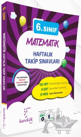 6. Sınıf Matematik Haftalık Takip Sınavları – Sibel Dağdeviren – Karekök Yayıncılık kitap kapağı