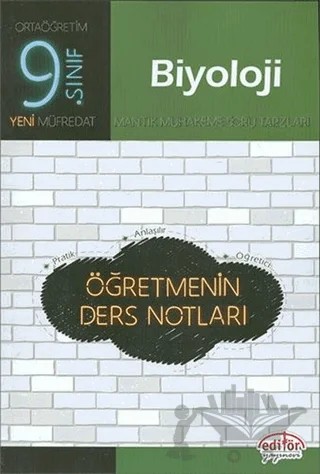 9. Sınıf Biyoloji Öğretmenin Ders Notları – Kolektif – Editör Yayınevi kitap kapağı