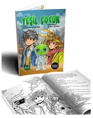 Yeşil çocuk (Resimli Roman - 8+Yaş) – Yusuf Yakup Sevinç – Bordo Ressam kitap kapağı