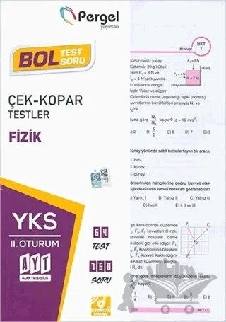AYT 2. Oturum Fizik Yaprak Test – Kolektif – Pergel Yayınları kitap kapağı