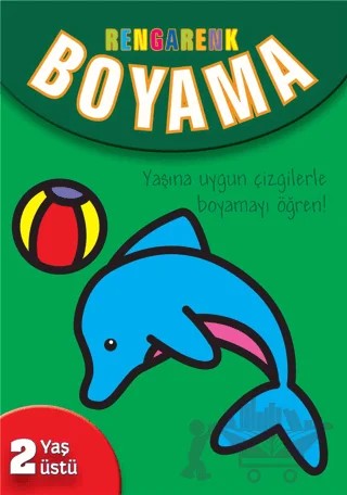 Rengarenk Boyama - 2 Yaş Üstü - Yeşil Kitap – Kolektif – Parıltı Yayınları kitap kapağı