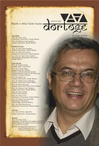 Dörtöğe Felsefe ve Bilim Tarihi Yazıları Hakemli Dergi Yıl:8 Sayı:16 – . – Dörtöğe Dergisi kitap kapağı