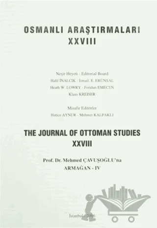Osmanlı Araştırmaları - The Journa of Ottoman Studies Sayı: 28 – İsam Yayınları kitap kapağı