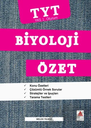 TYT Biyoloji Özet (YKS 1. Oturum) – Melek Yılmaz – Delta Kültür Yayınevi kitap kapağı