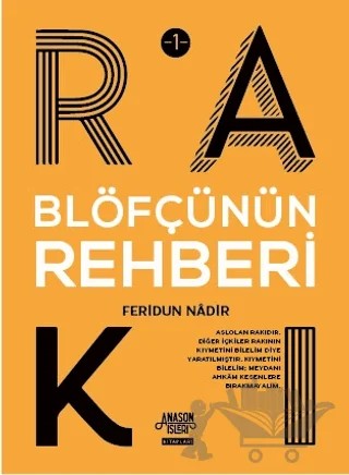 Blöfçünün Rakı Rehberi – Feridun Nadir – Anason İşleri Kitapları kitap kapağı