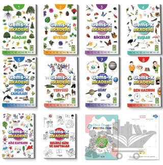 Okul Öncesi GEMS-K AKADEMİ Eğitim Seti (12 Parça) – Kolektif – ONburda Yayınları kitap kapağı