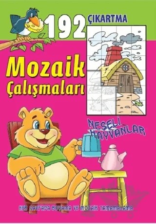 Mozaik Çalışmaları 192 Çıkartma - Neşeli Hayvanlar – Kolektif – Revzen Kitap kitap kapağı