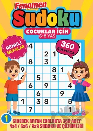 Fenomen Çocuklar için Sudoku 6-8 Yaş - 1 – Bertan Kodamanoğlu – Maxi Yayıncılık kitap kapağı