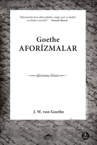 Goethe Aforizmalar – Johann Wolfgang Von Goethe – Maya Kitap kitap kapağı