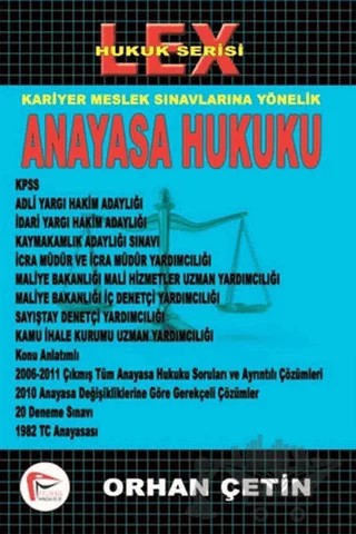 Lex Anayasa Hukuku – Orhan Çetin – Pelikan Tıp Teknik Yayıncılık kitap kapağı