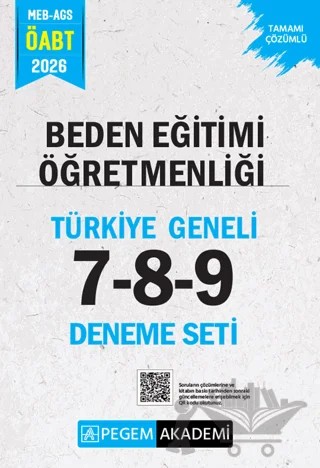 2026 MEB AGS ÖABT Beden Eğitimi Öğretmenliği Tamamı Çözümlü Türkiye Geneli 7-8-9 (3'lü Deneme Seti) – Kolektif – Pegem Akademi Yayıncılık kitap kapağı