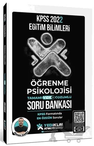 2022 KPSS Eğitim Bilimleri Atölye Serisi Öğrenme Psikolojisi Tamamı Video Çözümlü Soru Bankası – Kolektif – Yediiklim Yayınları kitap kapağı