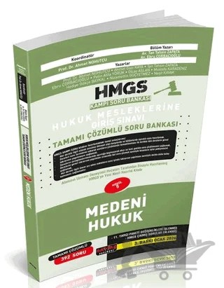 HMGS Kampı Medeni Hukuk Soru Bankası – Tan Tahsin Zapata, Ebru Çorbacıoğlu – Savaş Yayınevi kitap kapağı
