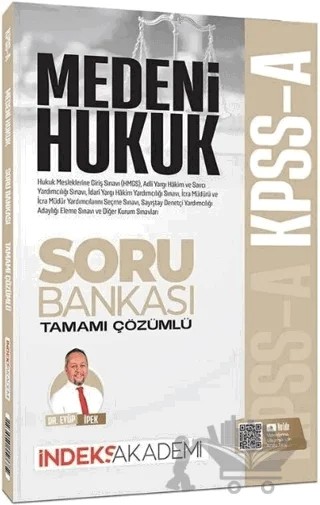 2026 KPSS A Grubu Medeni Hukuk Soru Bankası Çözümlü – Eyüp İpek – İndeks Akademi Yayıncılık kitap kapağı