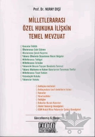Milletlerarası Özel Hukuka İlişkin Temel Mevzuat – Nuray Ekşi – On İki Levha Yayınları kitap kapağı