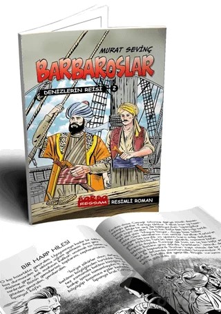 Barbaroslar 2 - Denizlerin Reisi (Resimli Roman) – Murat Sevinç – Bordo Ressam kitap kapağı