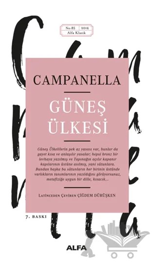 Güneş Ülkesi – Tommaso Campanella – Alfa Yayınları kitap kapağı