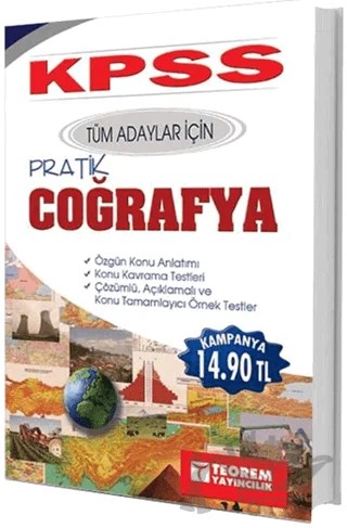 KPSS Tüm Adaylar İçin Pratik Coğrafya – İrfan İlbasmış – Teorem Yayıncılık kitap kapağı