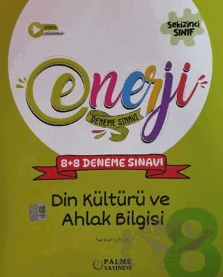 Palme 8. Sınıf Din Kültürü ve Ahlak Bilgisi Enerji 8+8 Deneme Sınavı – Serkan Çelik – Palme Yayınları kitap kapağı