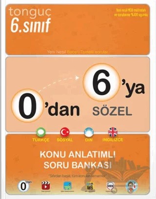 0'dan 6'ya Sözel Konu Anlatımlı Soru Bankası – Kolektif – Tonguç Akademi kitap kapağı