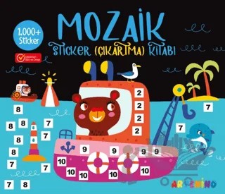 Mozaik Sticker Çıkartma Kitabı - Siyah – Kolektif – Artenino Yayıncılık kitap kapağı