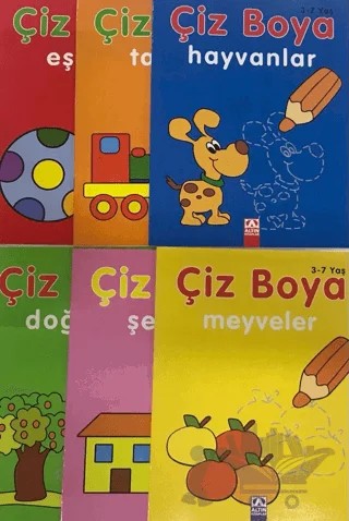 Çiz Boya Dizisi - 6 Kitap – Kolektif – Altın Kitaplar kitap kapağı