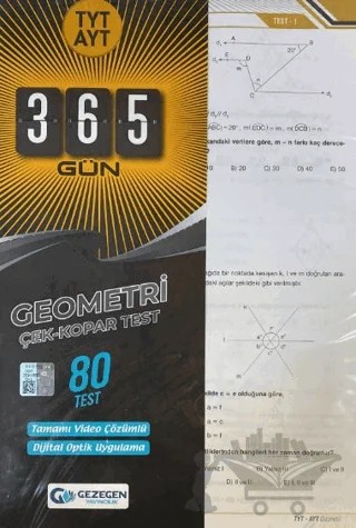 TYT-AYT 365 Gün Geometri 80 Yaprak Test – Kolektif – Gezegen Yayıncılık kitap kapağı