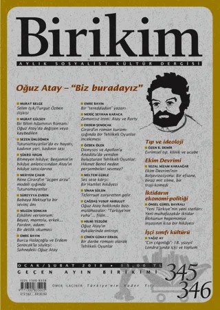 Birikim Aylık Sosyalist Kültür Dergisi Sayı: 345/346 Ocak - Şubat 2018 – Birikim Yayınları kitap kapağı