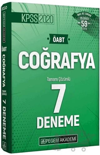 2020 KPSS ÖABT Coğrafya Tamamı Çözümlü 7 Deneme (İadesiz) – Kolektif – Pegem Akademi Yayıncılık kitap kapağı