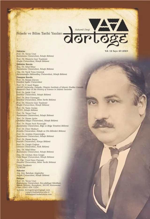 Dörtöğe Felsefe ve Bilim Tarihi Yazıları Hakemli Dergi Yıl:12 Sayı:23 – Komisyon – Nobel Akademik Yayıncılık kitap kapağı