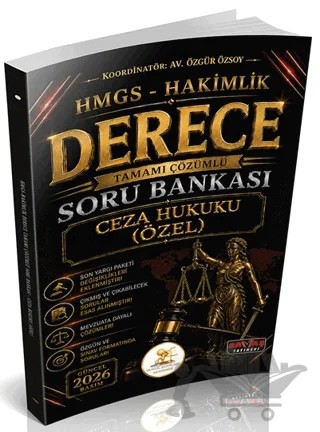 HUKAL HMGS-Hakimlik Derece Ceza Hukuku Özel Hükümler Soru Bankası – Özgür Özsoy – Savaş Yayınevi kitap kapağı