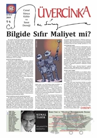 Üvercinka Dergisi Sayı: 52 Şubat 2019 – Üvercinka Dergisi kitap kapağı