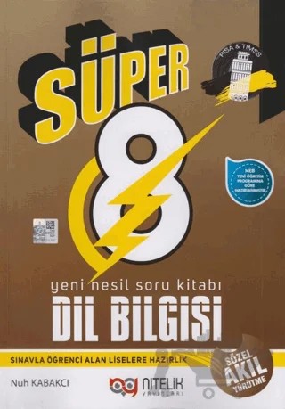 8. Sınıf Dil Bilgisi Süper Yeni Nesil Soru Kitabı – Muhammed Duman, Nuh Kabakcı – Nitelik Yayınları - Bayilik kitap kapağı