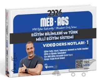2026 MEB-AGS Eğitim Bilimleri ve Türk Milli Eğitim Sistemi Video Ders Notları - 1 – Ömer Ekici – Hoca Kafası Yayınları kitap kapağı