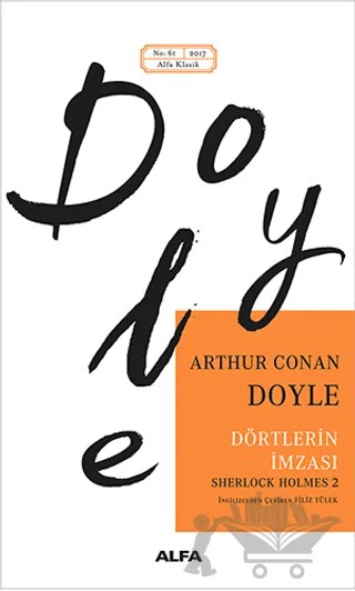 Dörtlerin İmzası – Sir Arthur Conan Doyle – Alfa Yayınları kitap kapağı