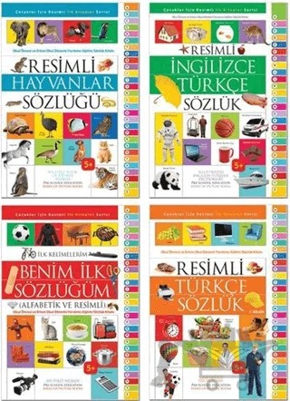 İlk Resimli Sözlükler Seti (4 Kitap Takım) – Kolektif – Pogo Çocuk kitap kapağı