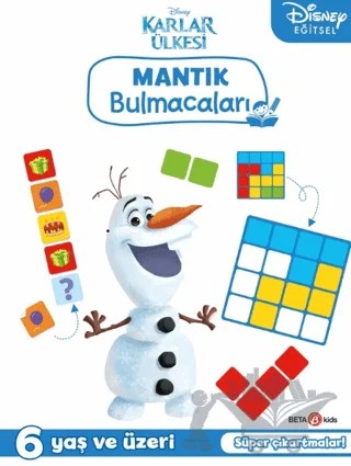 Disney Eğitsel Karlar Ülkesi Çıkartmalı Mantık Bulmacaları – Gökçe Demir – Beta Kids kitap kapağı